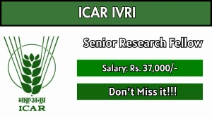 ICAR IVRI Senior Research Fellow Recruitment 2026 - Walkin ICAR IVRI Senior Research Fellow Recruitment 2026 - Walkin