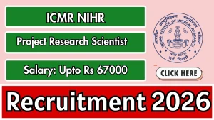 ICMR NIHR Project Research Scientist Recruitment 2026 - Walkin