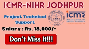 ICMR NIHR Project Technical Support I Recruitment 2026 - Walkin