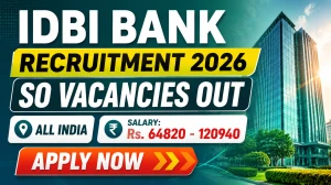 IDBI Bank Specialist Officer Recruitment 2026 Notification Out - Apply Online for 31 Posts