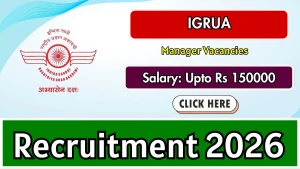 IGRUA Manager Recruitment 2026 - Apply Online