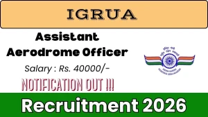 IGRUA Assistant Aerodrome Officer Recruitment 2026 - Apply Online