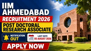 IIM Ahmedabad Recruitment 2026 - Apply Online for Post Doctoral Research Associate