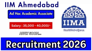 IIM Ahmedabad Ad Hoc Academic Associate Recruitment 2026 - Apply Online