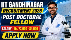 IIT Gandhinagar Post Doctoral Fellow Recruitment 2026 - Apply Online