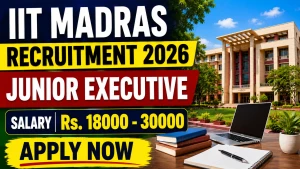 IIT Madras Junior Executive Recruitment 2026 - Apply Online