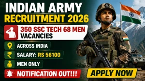Indian Army SSC (Tech)-68 Men Recruitment 2026: Notification, Eligibility, Dates, Salary Indian Army SSC (Tech)-68 Men Recruitment 2026: Notification, Eligibility, Dates, Salary