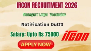 IRCON Manager Recruitment 2026 - Walkin IRCON Manager Recruitment 2026 - Walkin