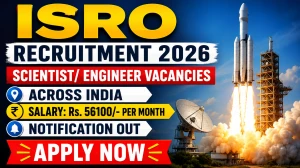 ISRO Scientist/ Engineer Recruitment 2026 Notification Out - Apply Online for 92 Vacancies Through GATE Score