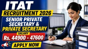 ITAT Recruitment 2026 - Apply Online for 42 Senior Private Secretary & Private Secretary Posts ITAT Recruitment 2026 - Apply Online for 42 Senior Private Secretary & Private Secretary Posts