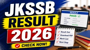 JKSSB  Junior Stenographer Result 2026 - Check Qualified List