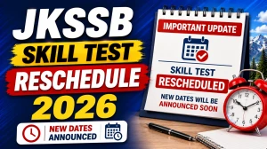 JKSSB Skill Test 2026 - Check Dates for Stenographer Shorthand and Junior Assistant Type Test Rescheduled