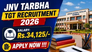 JNV Tarbha TGT Recruitment 2026 - Walkin
