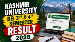 Kashmir University Result 2026 Declared - Check BG 3rd & 4th Sem Backlog Result