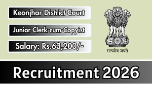 Keonjhar District Court Junior Clerk-cum-Copyist Recruitment 2026 - Apply Offline Keonjhar District Court Junior Clerk-cum-Copyist Recruitment 2026 - Apply Offline