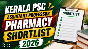 Kerala PSC Assistant Professor Pharmacy Shortlist 2026 - Check Register Numbers Here Kerala PSC Assistant Professor Pharmacy Shortlist 2026 - Check Register Numbers Here