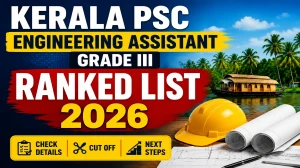 Kerala PSC Engineering Assistant Grade III Rank List 2026 - Check Rank and Main List