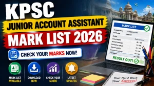 KPSC Junior Account Assistant Mark List 2026 Out - Direct Link at kpsc.kar.nic.in KPSC Junior Account Assistant Mark List 2026 Out - Direct Link at kpsc.kar.nic.in