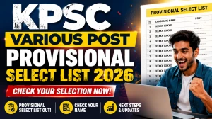 KPSC Various Post Provisional Select List 2026 -  Check Latest Results Here for Junior Health Inspector, Junior Engineer and More Posts