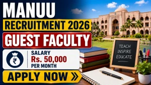 MANUU Recruitment 2026 - Walkin for Guest Faculty Posts