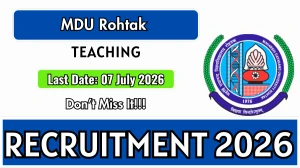 MDU Rohtak Lecturer Recruitment 2026 - Apply Offline