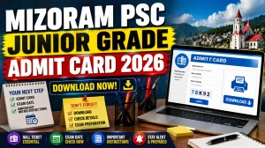Mizoram PSC Junior Grade Admit Card 2026 - Check Release Date and Download Link Mizoram PSC Junior Grade Admit Card 2026 - Check Release Date and Download Link