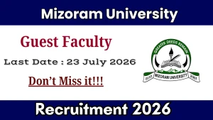 Mizoram University Guest Faculty Recruitment 2026 - Walkin Mizoram University Guest Faculty Recruitment 2026 - Walkin