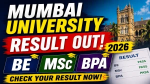 Mumbai University Results 2026 Out - Check BE, MSc and BPA at mumresults.in