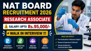 NBEMS Research Associate Recruitment 2026 - Walkin for 30 Posts NBEMS Research Associate Recruitment 2026 - Walkin for 30 Posts