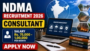 NDMA Consultant Recruitment 2026 - Apply Online
