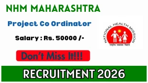 NHM Maharashtra Project Co Ordinator Recruitment 2026 - Apply Offline