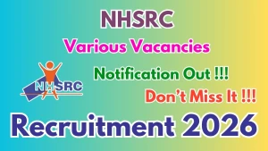 NHSRC Recruitment 2026 - Apply Online for Lead Consultant, Junior Consultant and More Posts