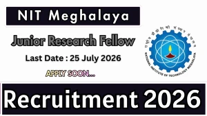 NIT Meghalaya Junior Research Fellow Recruitment 2026 - Apply Online