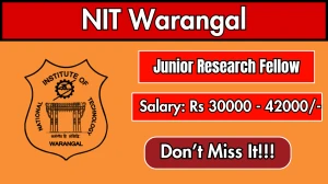 NIT Warangal Junior Research Fellow Recruitment 2026 - Apply Online