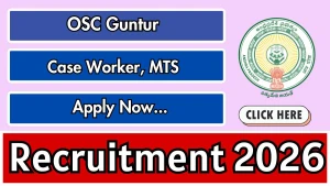 OSC Guntur Recruitment 2026 - Apply Offline for Case Worker, Multi-purpose Staff Posts OSC Guntur Recruitment 2026 - Apply Offline for Case Worker, Multi-purpose Staff Posts