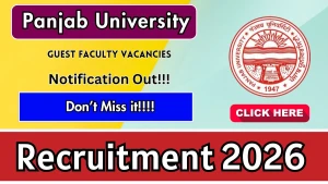 Panjab University Guest Faculty Recruitment 2026 - Apply Offline Panjab University Guest Faculty Recruitment 2026 - Apply Offline