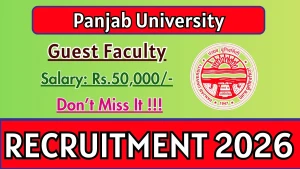 Panjab University Guest Faculty Recruitment 2026 - Apply Offline