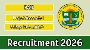 PAU Project Associate-I Recruitment 2026 - Apply Offline