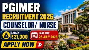 PGIMER Counselor/ Nurse Recruitment 2026 - Apply Online PGIMER Counselor/ Nurse Recruitment 2026 - Apply Online