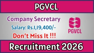 PGVCL Company Secretary Recruitment 2026 - Apply Offline