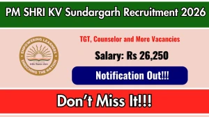 PM SHRI KV Sundargarh Recruitment 2026 - Apply Online for TGT, Vocational Trainer and More Posts PM SHRI KV Sundargarh Recruitment 2026 - Apply Online for TGT, Vocational Trainer and More Posts