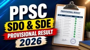 PPSC Provisional Result 2026 Out - Check SDO & SDE Roll Number List