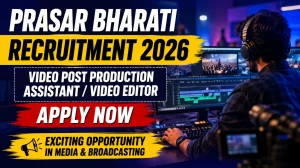 Prasar Bharati Video Editor Recruitment 2026 - Apply Online for 7 Posts Prasar Bharati Video Editor Recruitment 2026 - Apply Online for 7 Posts