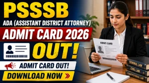 PSSSB ADA Admit Card 2026 Out - Download Assistant District Attorney Exam Hall Ticket @ sssb.punjab.gov.in