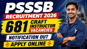 SSSB Punjab Craft Instructor Recruitment 2026: 681 Vacancies, Apply Online SSSB Punjab Craft Instructor Recruitment 2026: 681 Vacancies, Apply Online