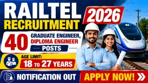 RailTel Apprentice Recruitment 2026 - Apply Online for 40 Graduate Engineer, Diploma Engineer Posts