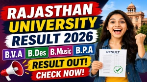 Rajasthan University Result 2026 Out - Check B.V.A, B.P.A, B.Des & B.Music Results at result.uniraj.ac.in Rajasthan University Result 2026 Out - Check B.V.A, B.P.A, B.Des & B.Music Results at result.uniraj.ac.in