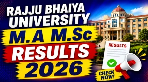 Rajju Bhaiya University 2nd Semester Result 2026 Out - Check M.Sc & M.A Result Online at mresult.prsuprayagraj.in