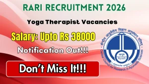 RARI Yoga Therapist Recruitment 2026 - Apply Online