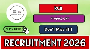 RCB Project JRF Recruitment 2026 - Walkin